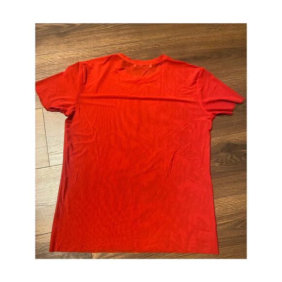 EUC Wilfred Free Red Mesh Sheer Crewneck Jamilla Tee sz: M - Picture 3 of 7